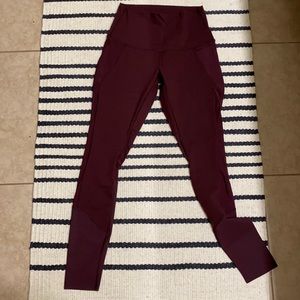 Burgundy leggings
